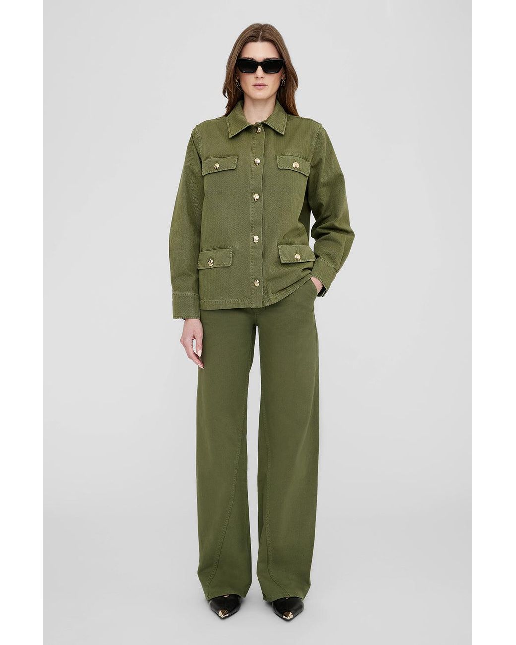 Anine Bing Green Briley Pant