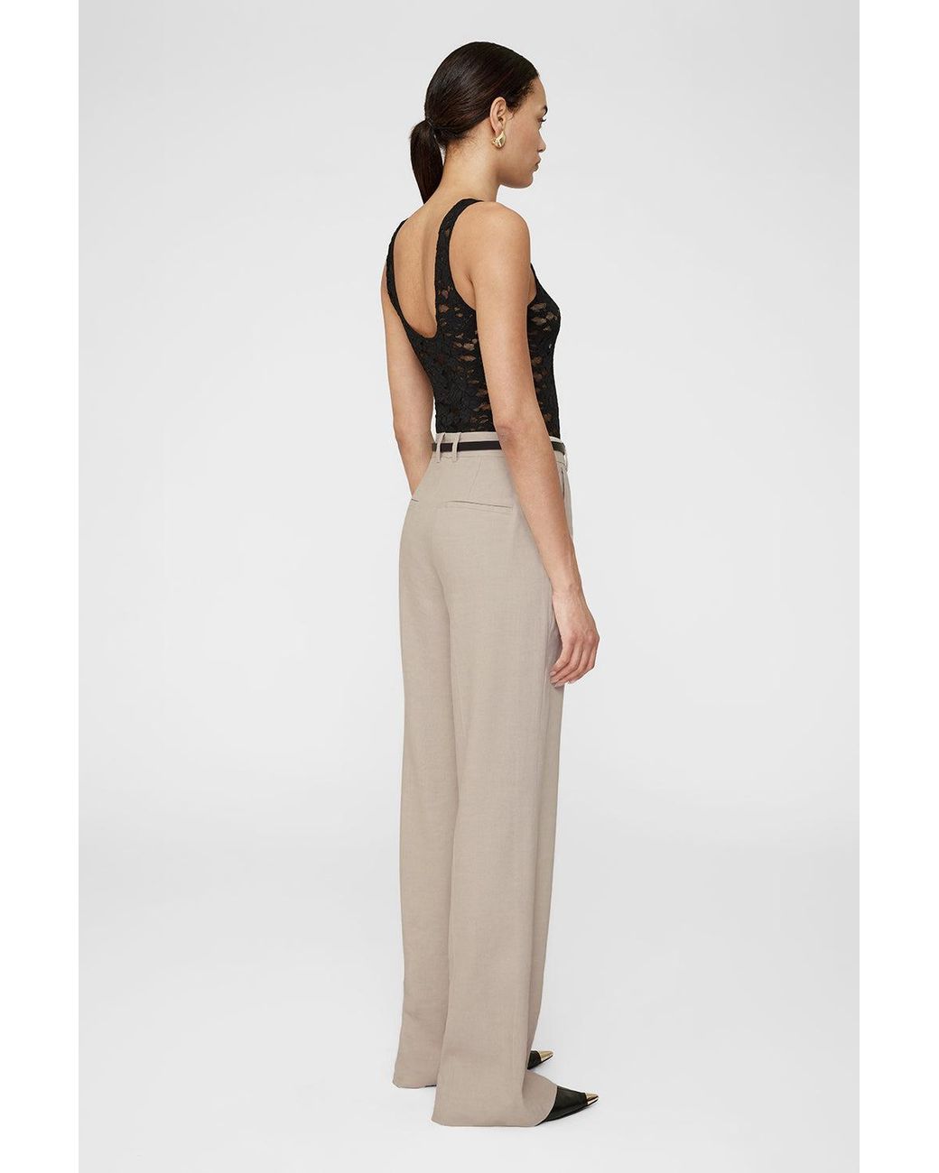 Anine Bing Natural Kline Trouser