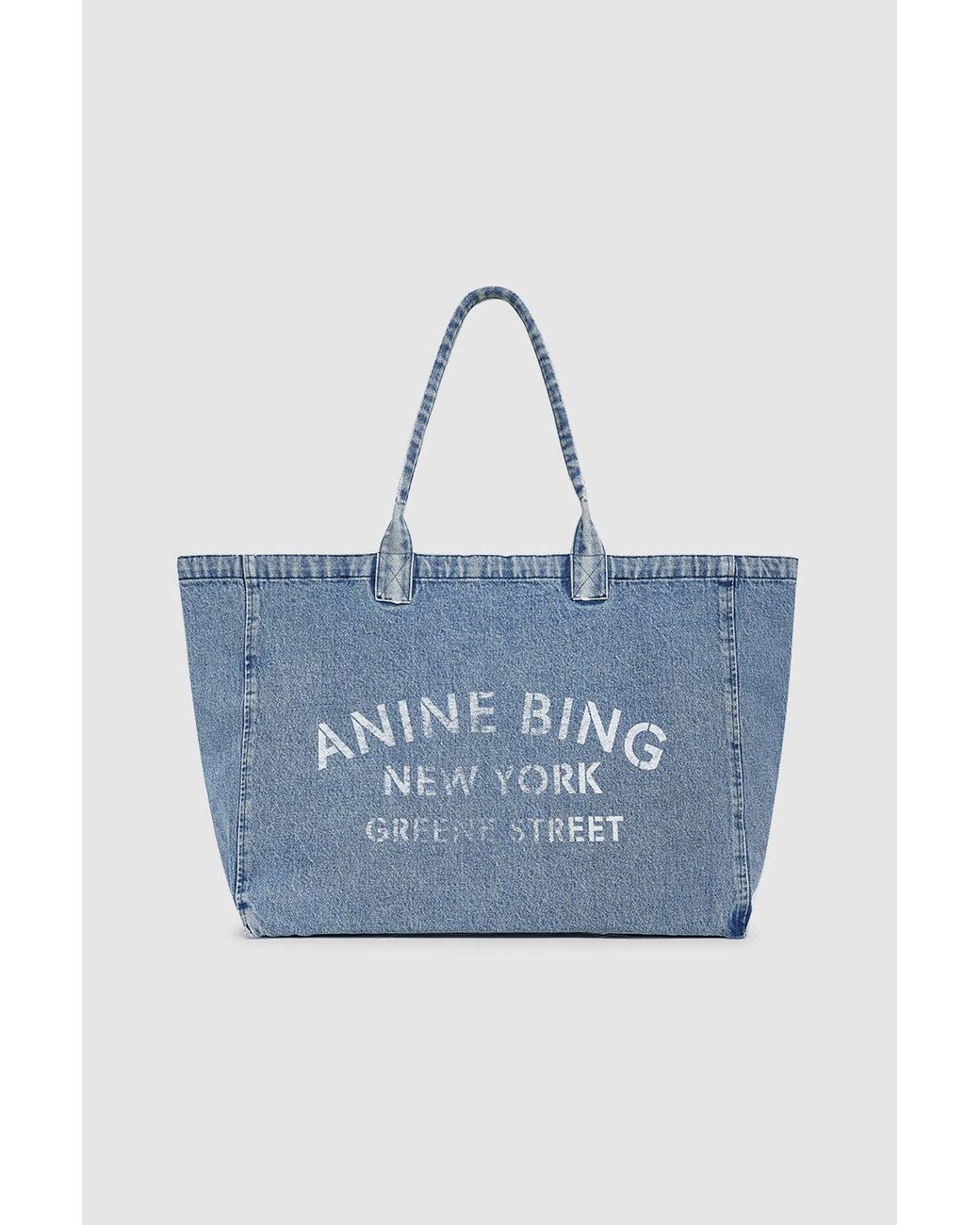 Anine Bing Blue Leo Denim Tote