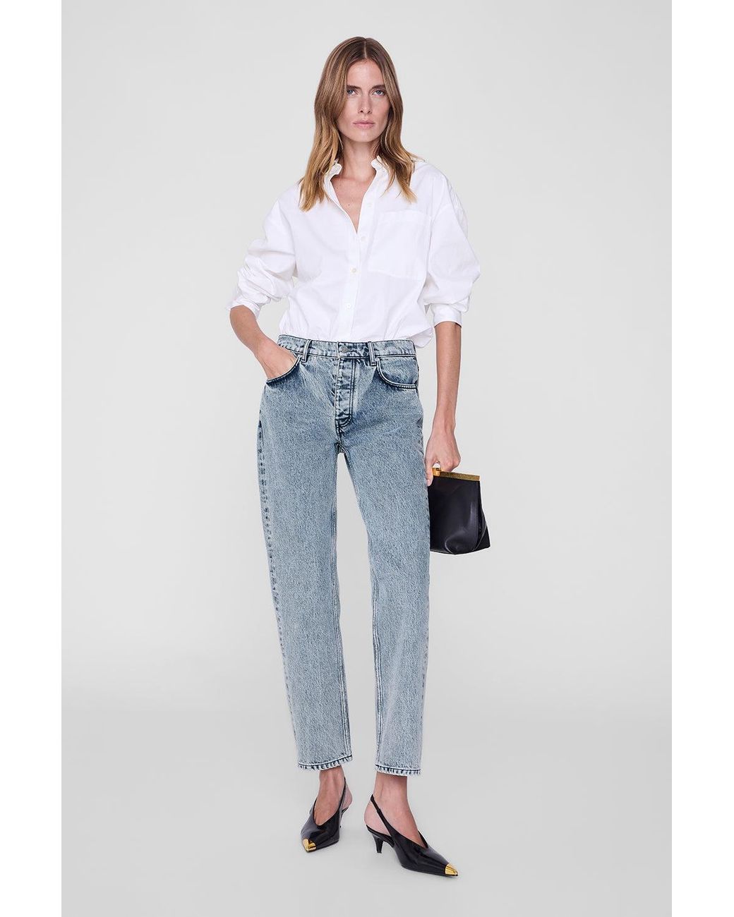 Anine Bing Blue Scott Shirt