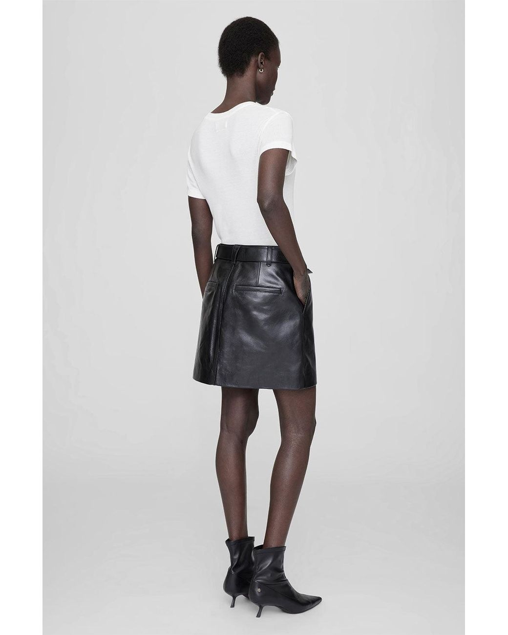 Anine Bing Black Ana Skirt
