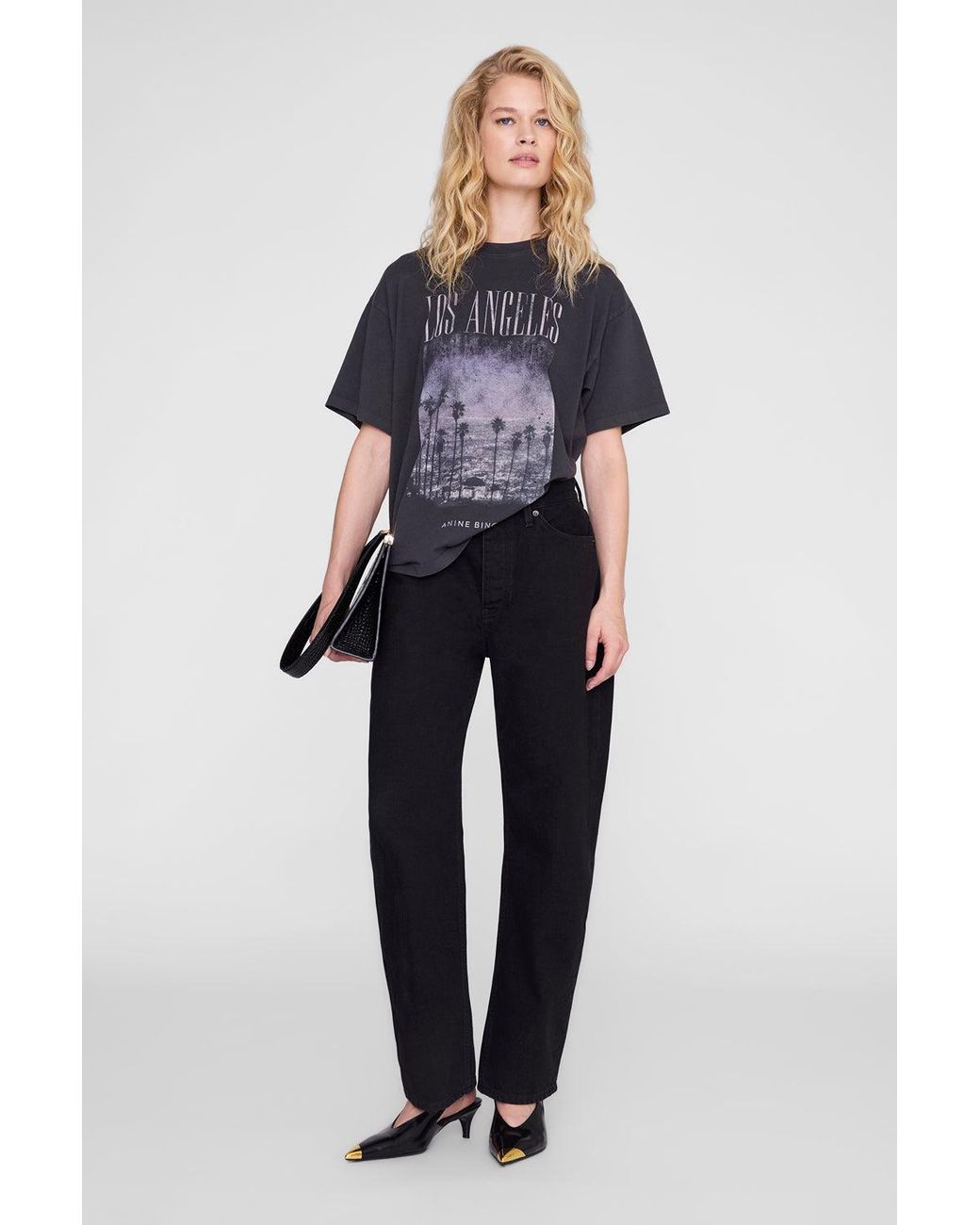 Anine Bing Blue Cade Tee Los Angeles