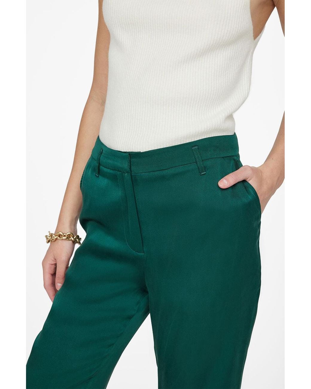 Anine Bing Green Classic Pant