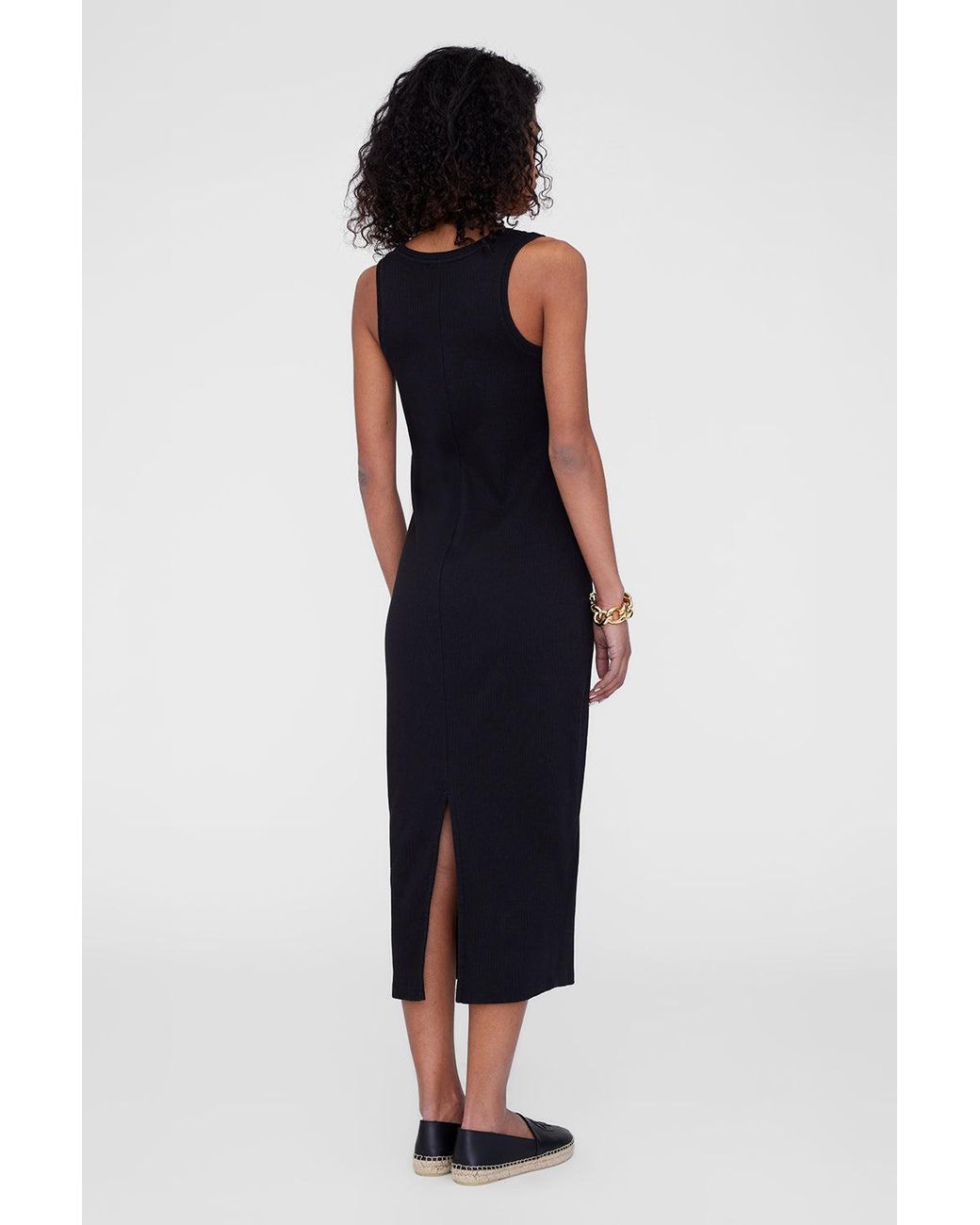 Anine Bing Blue Alessia Tank Midi Dress