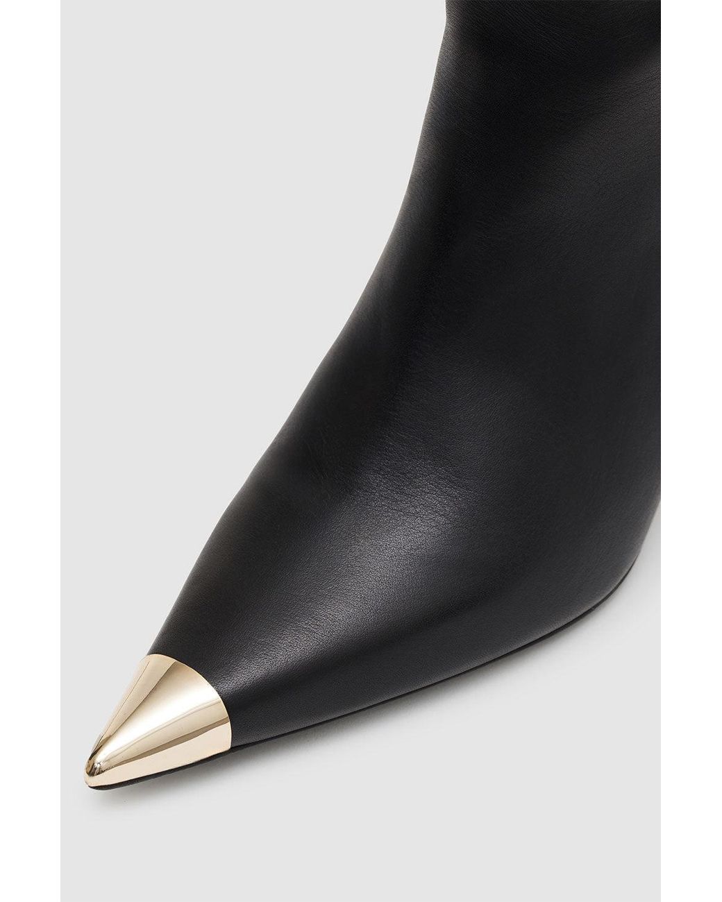 Anine Bing Black Tall Nina Boots With Metal Toe Cap