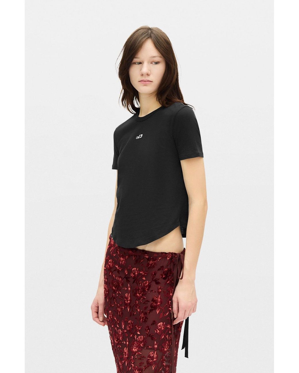 Ann Demeulemeester Black Floor Micro T-Shirt