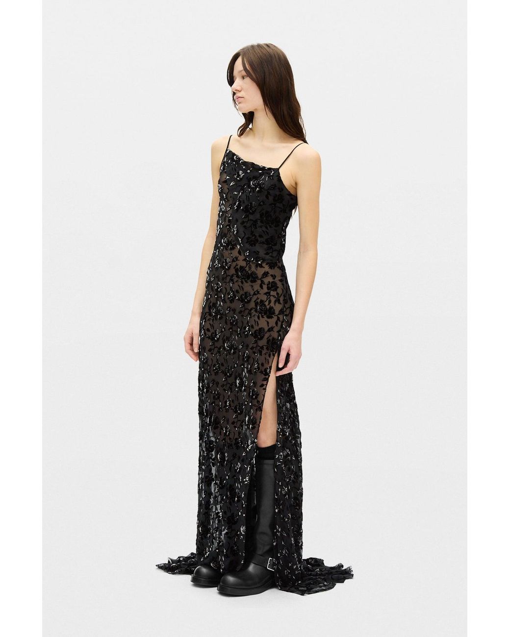 Ann Demeulemeester Black The Aaricia Long Bias Slip Dress