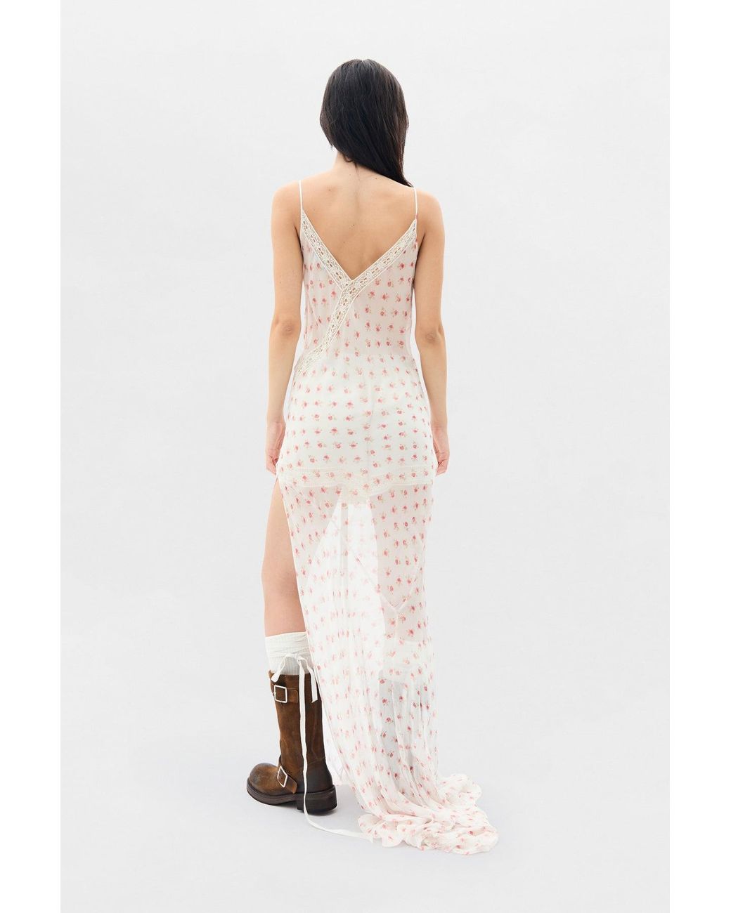 Ann Demeulemeester White Lala X-Long Bias Dress