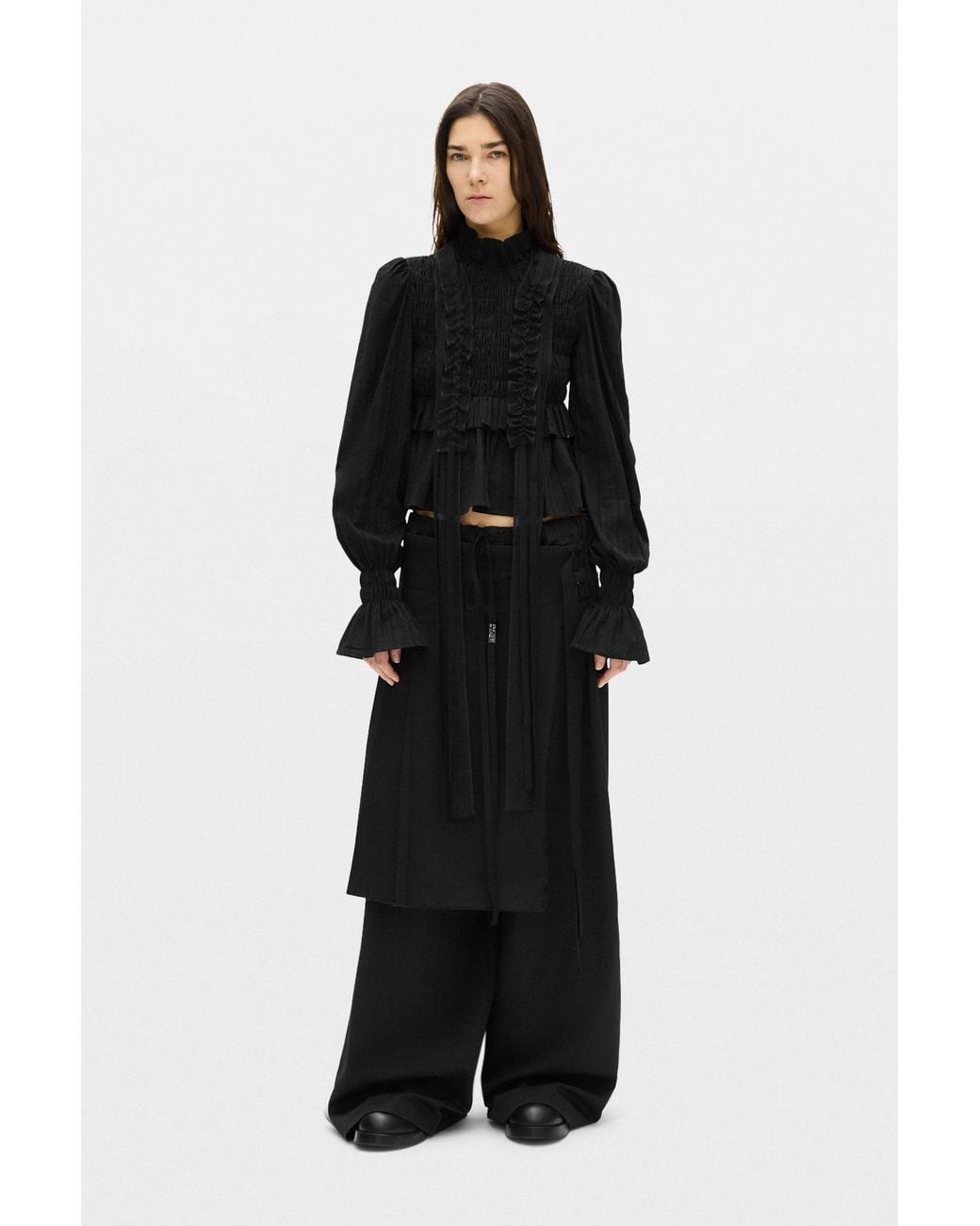 Ann Demeulemeester Black Joella Decorative Tulle Band