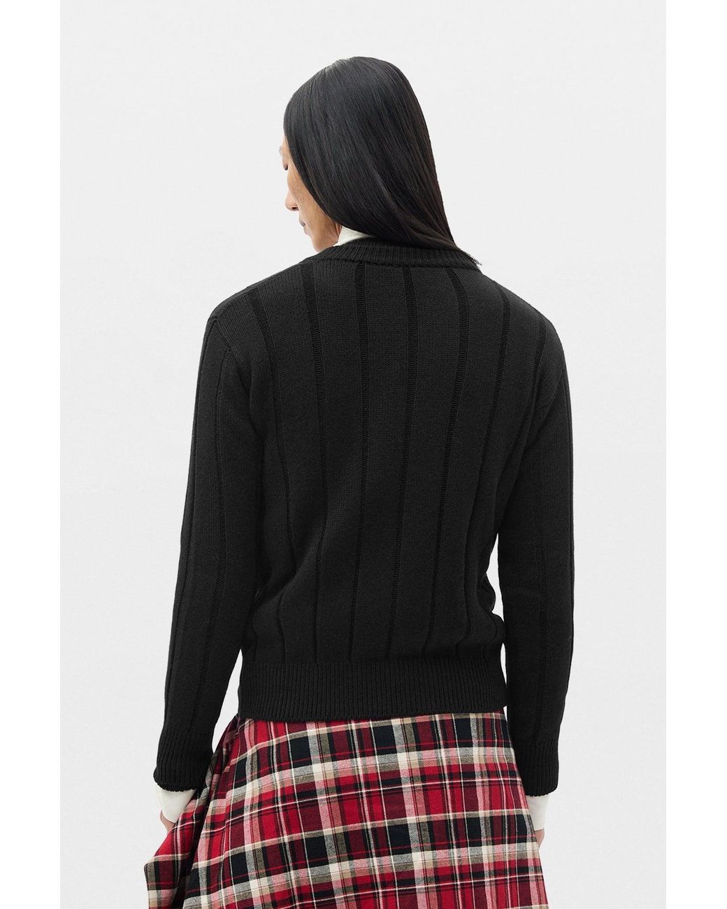 Ann Demeulemeester Black Natel Brushed Rib Cardigan for men