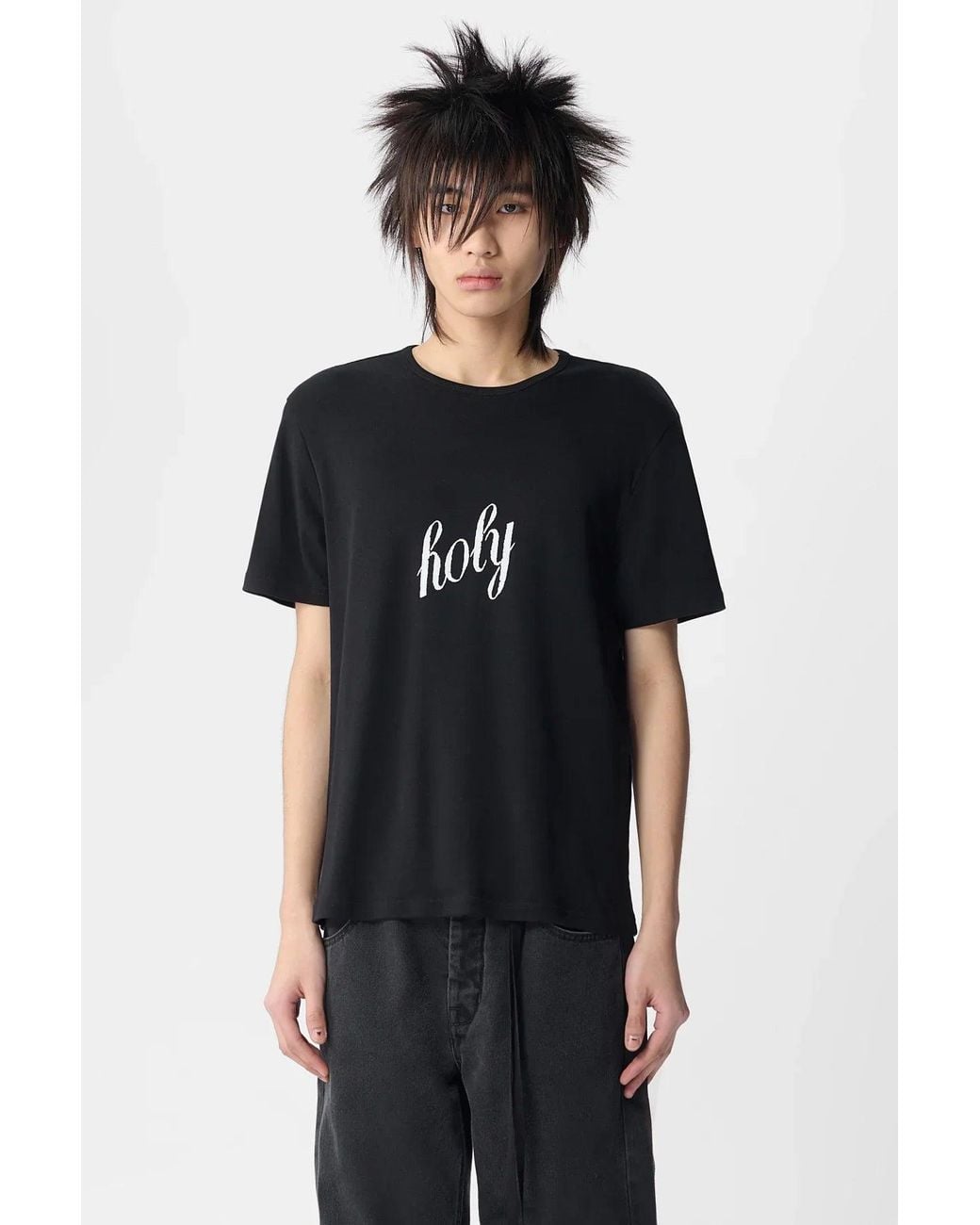 Ann Demeulemeester Blue Baptist Printed Standard Fit T-Shirt for men
