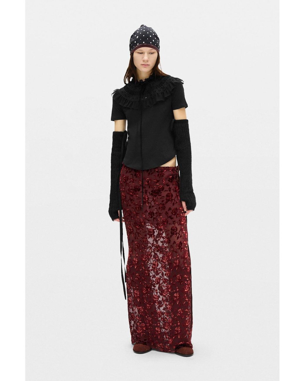 Ann Demeulemeester Black Floor Micro T-Shirt