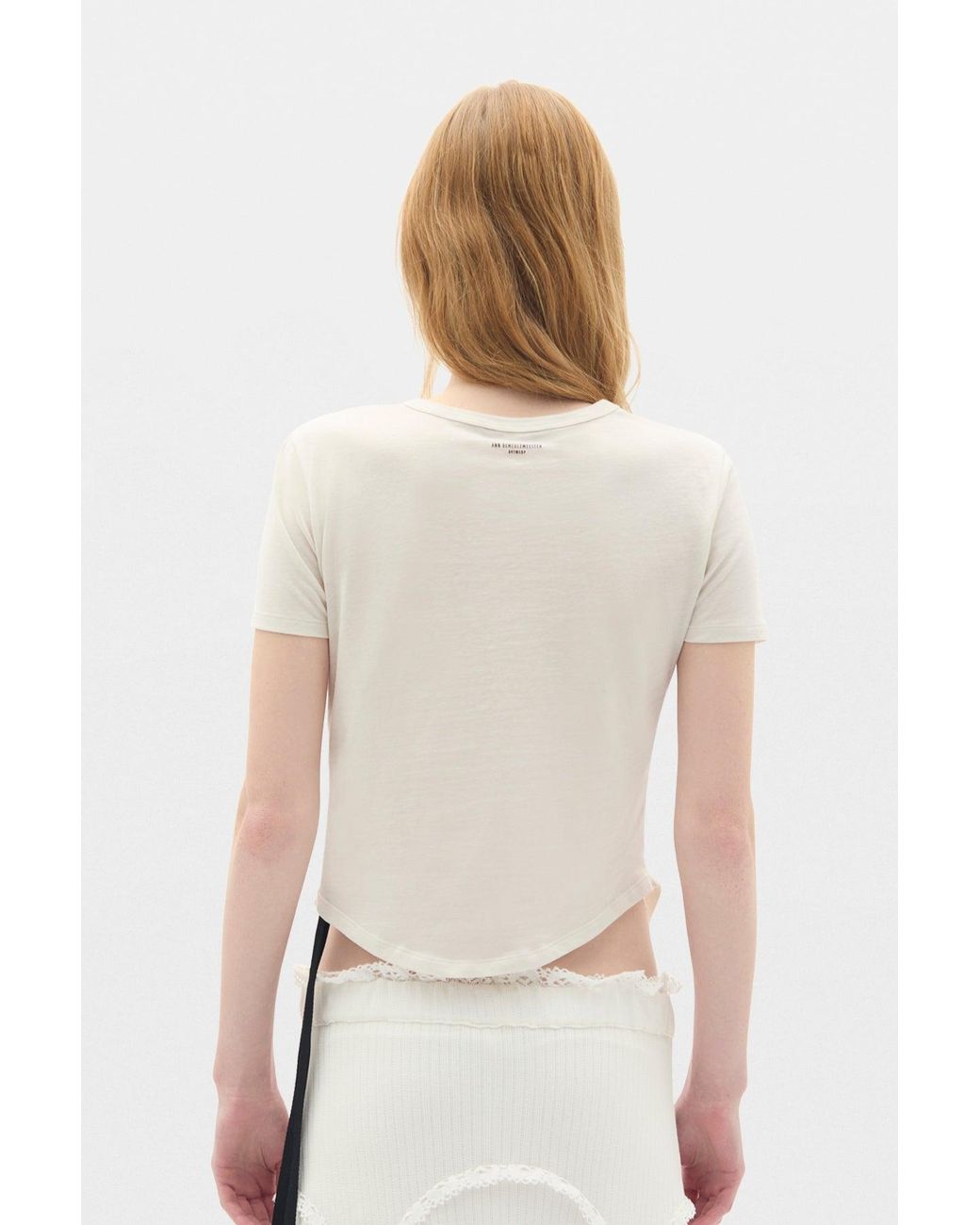 Ann Demeulemeester Natural Floor Micro T-Shirt
