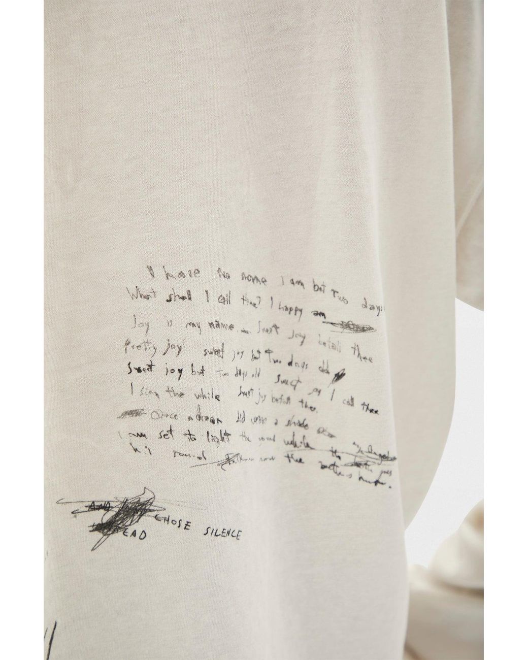 Ann Demeulemeester Natural Emil Relax Fit Long Sleeve Boxy T-Shirt for men
