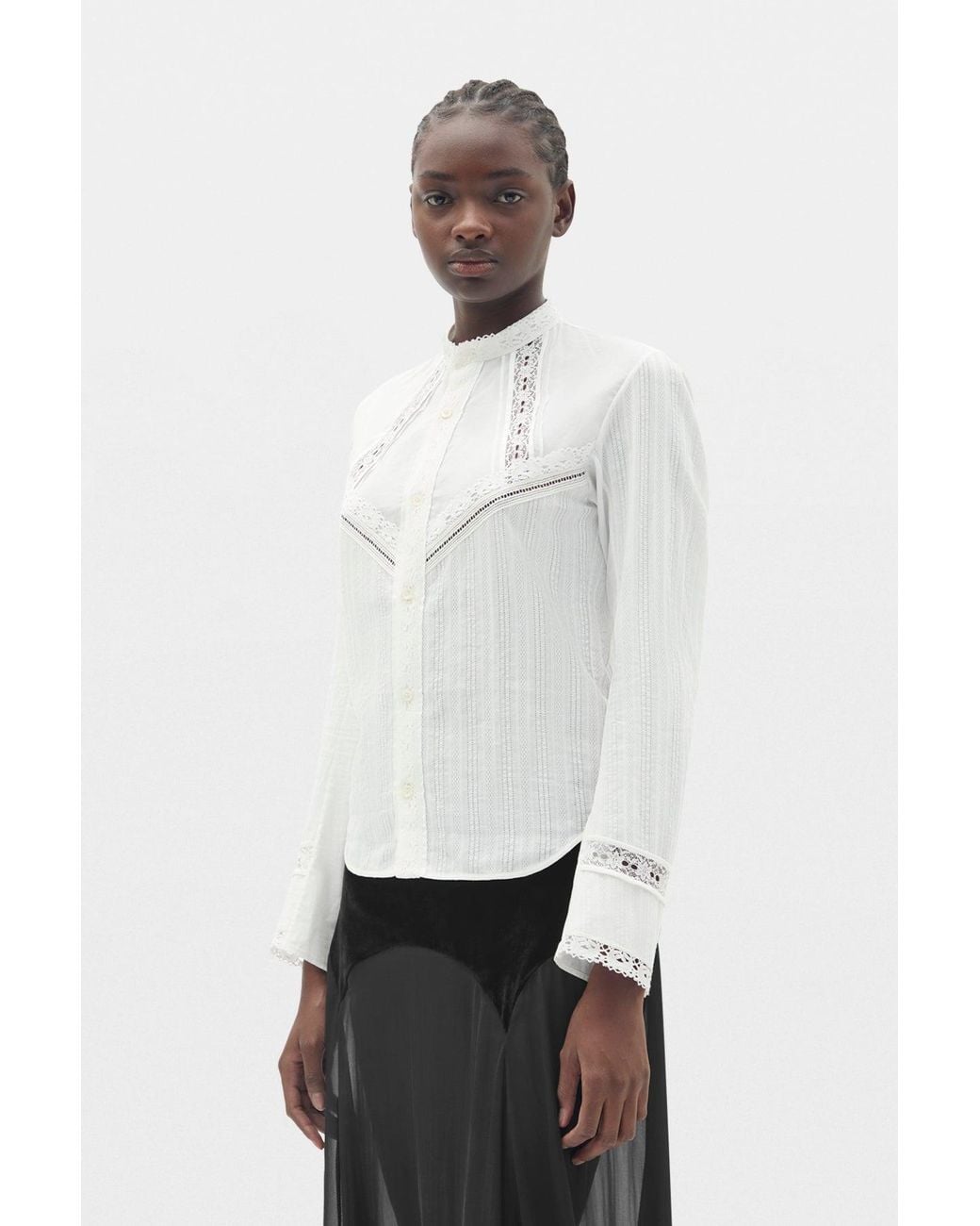 Ann Demeulemeester Multicolor Storma Slim Fit Shirt With Lace