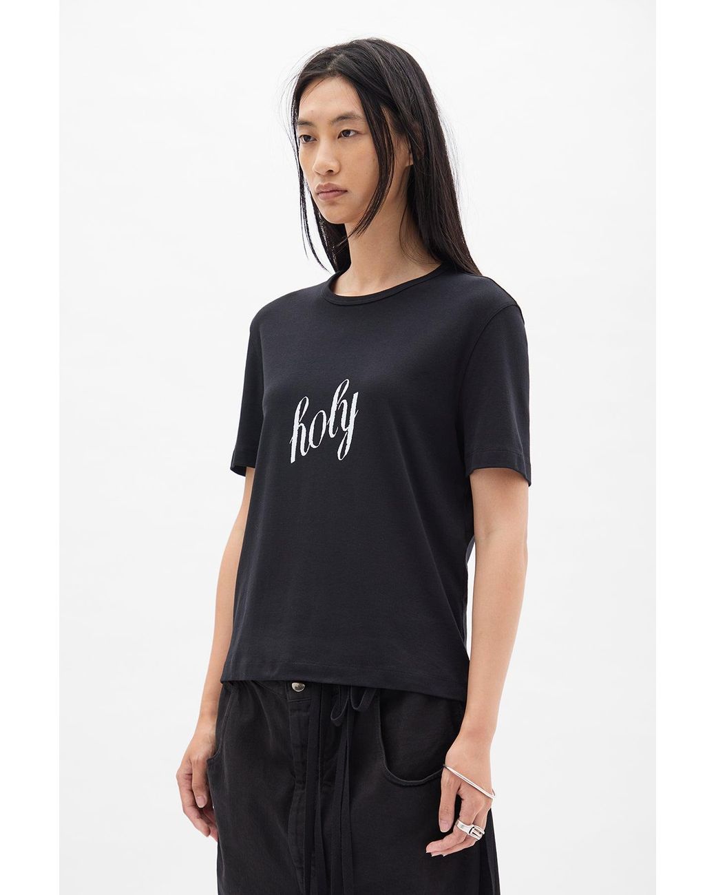 Ann Demeulemeester Black Fanie Standard Fit T-Shirt