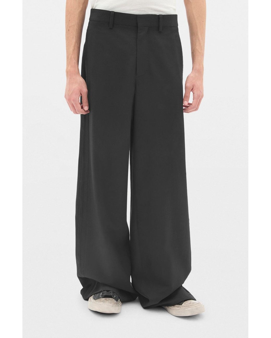 Ann Demeulemeester Multicolor Franck Flared Leg Loose Trousers With Double Side Bands for men