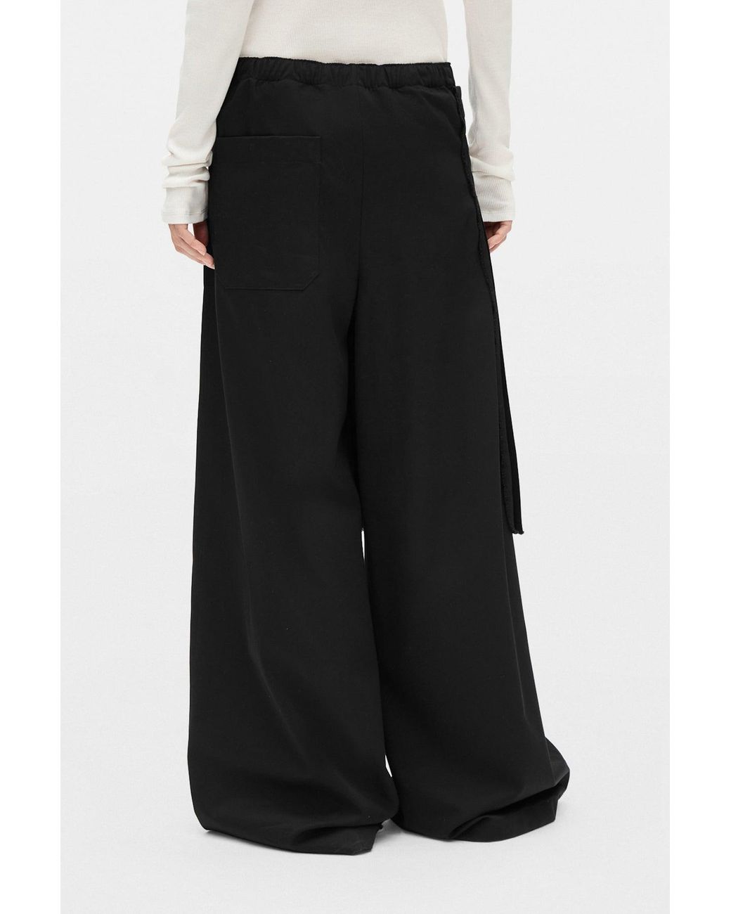 Ann Demeulemeester Black Marke Apron Lounge Pants