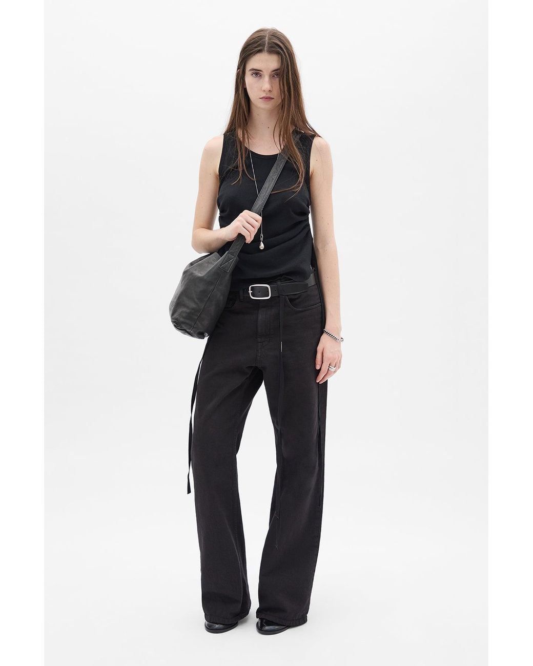 Ann Demeulemeester Blue Genoveva 5 Pockets Relaxed Flared Trousers