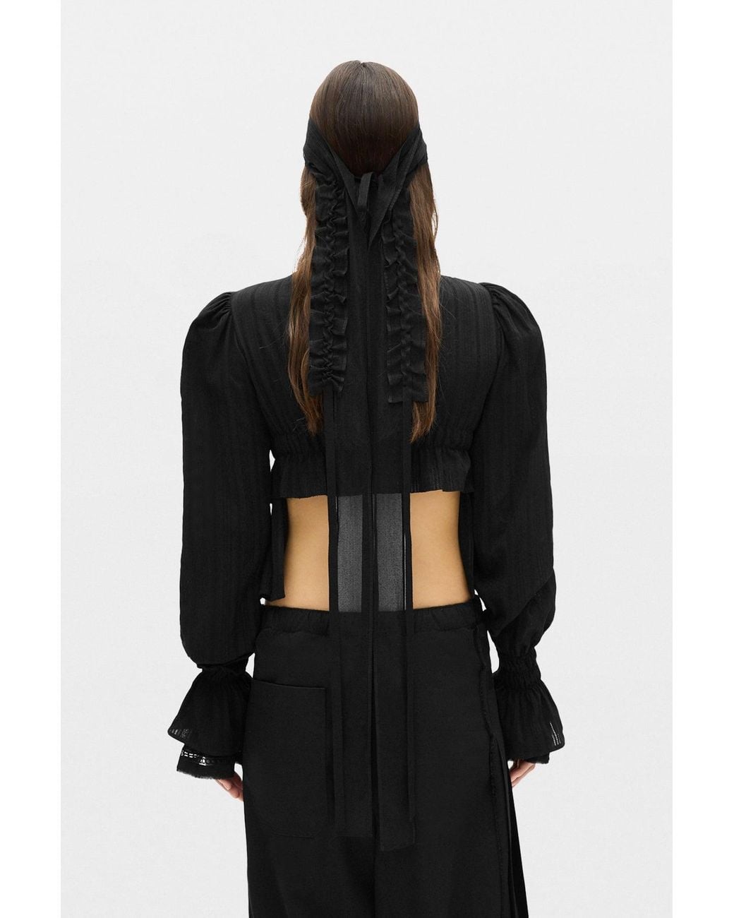 Ann Demeulemeester Black Joella Decorative Tulle Band