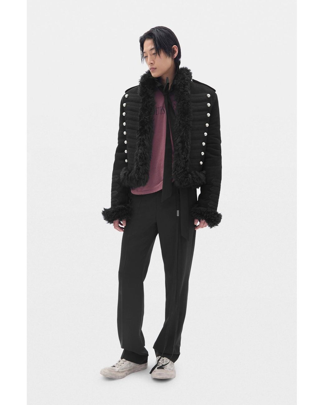 Ann Demeulemeester Multicolor Rubert Classic Trousers With Ribbon Belt for men
