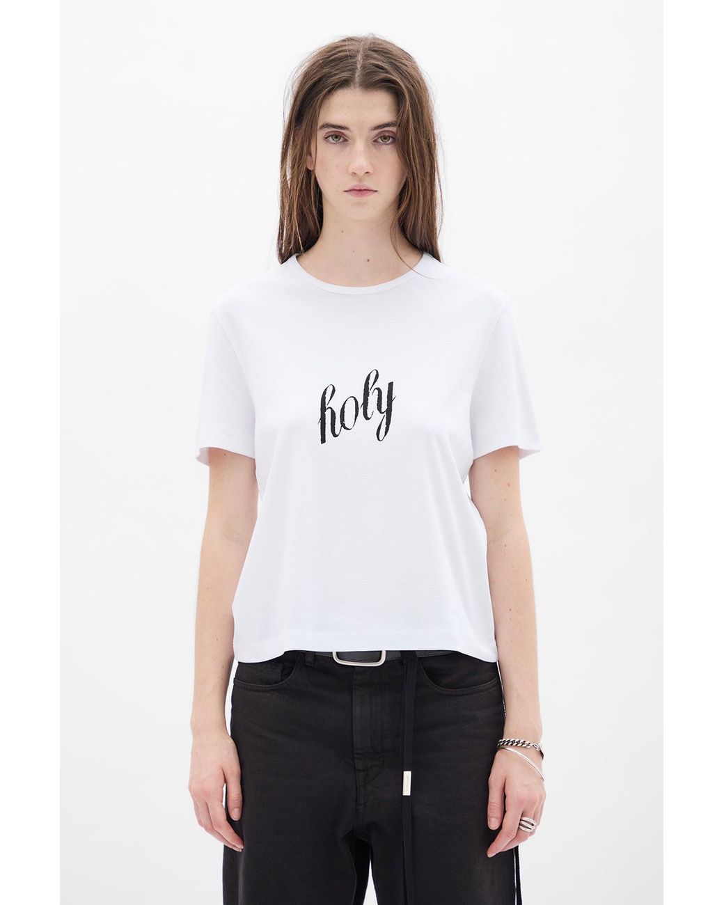 Ann Demeulemeester Blue Fanie Standard Fit T-Shirt