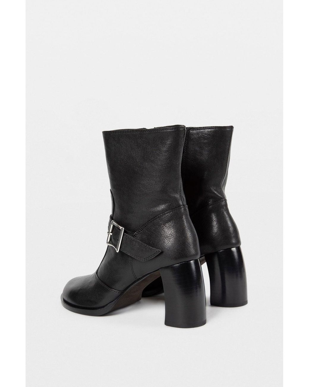 Ann Demeulemeester Black Klarissa Heeled Ankle Boots With Belt