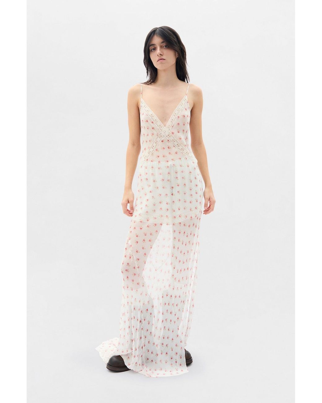 Ann Demeulemeester White Lala X-Long Bias Dress