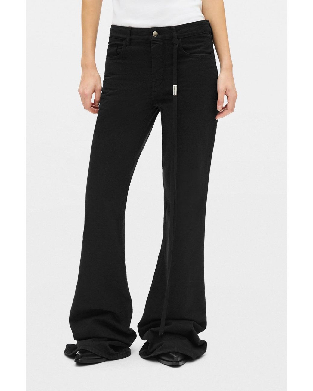 Ann Demeulemeester Black Toos Slim Fit Bootcut Trousers