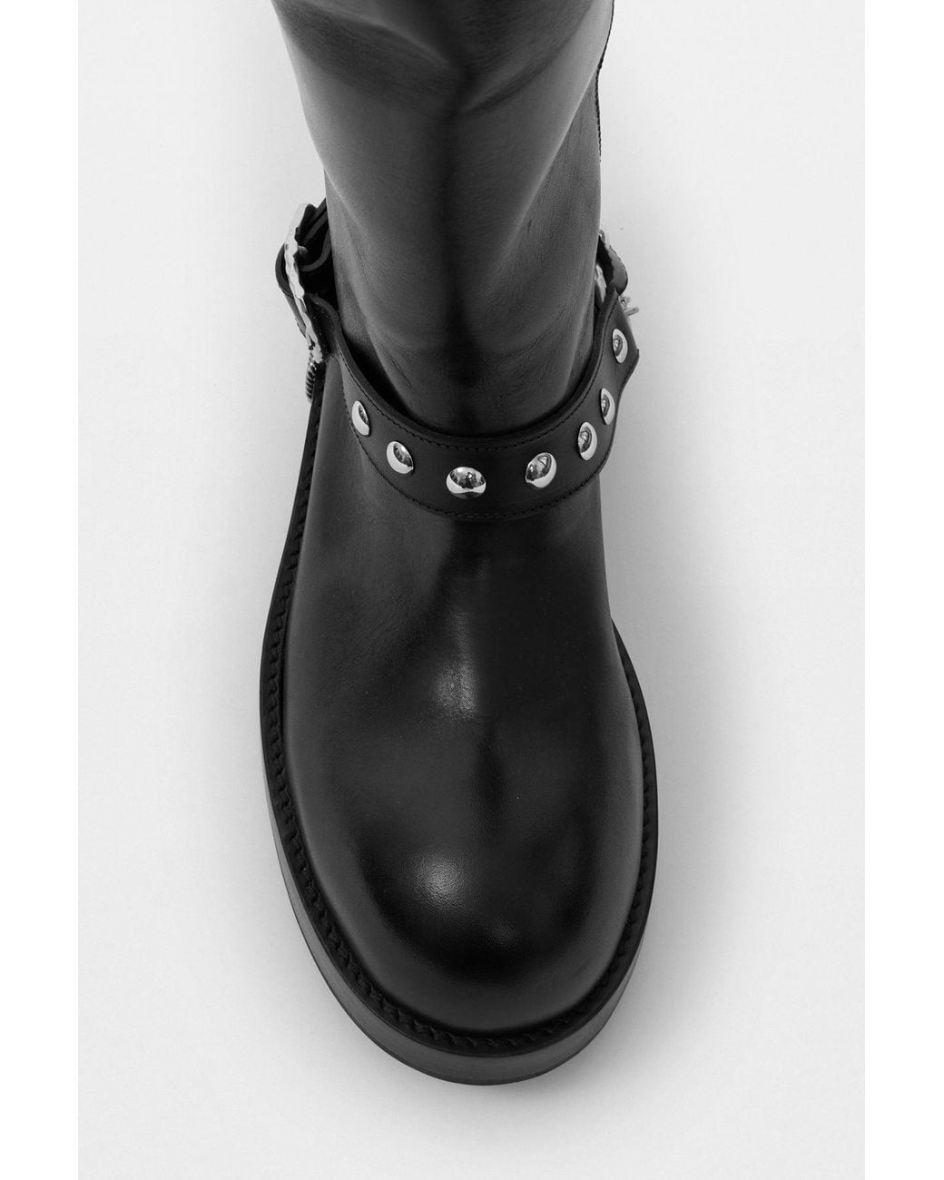 Ann Demeulemeester Black Edeed Riding Boots for men