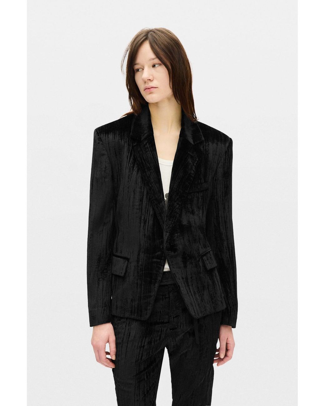 Ann Demeulemeester Black The Susa Comfort Tailored Blazer With Contrast On Back
