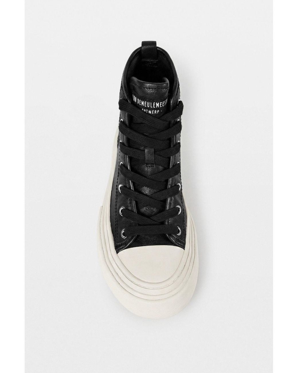 Ann Demeulemeester Black Ycke Vulcanized Mid-Top Sneakers for men