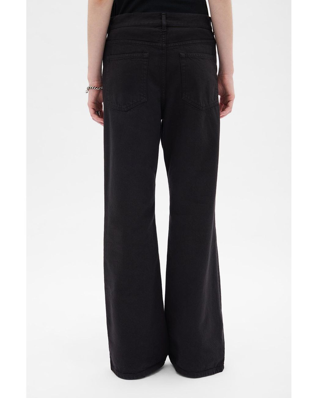 Ann Demeulemeester Blue Genoveva 5 Pockets Relaxed Flared Trousers