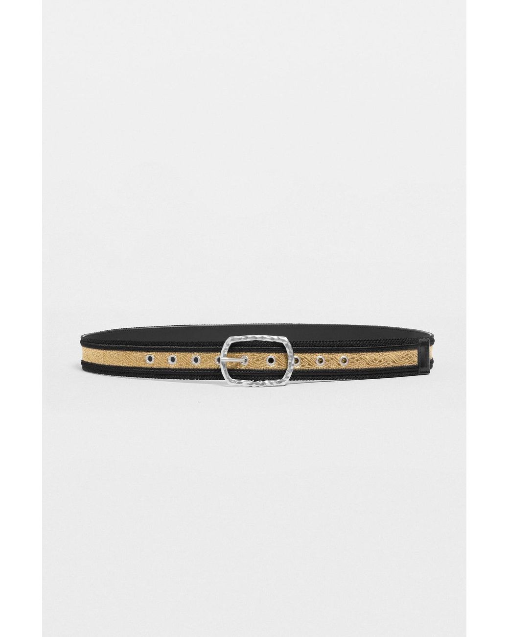 Ann Demeulemeester Multicolor Esha Belt With Hammered Buckle
