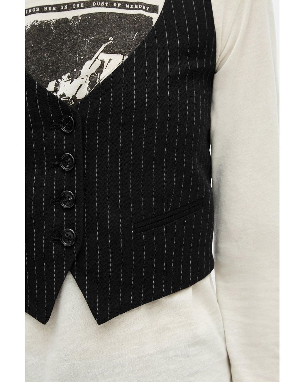 Ann Demeulemeester Black Diana Fitted Micro Waistcoat