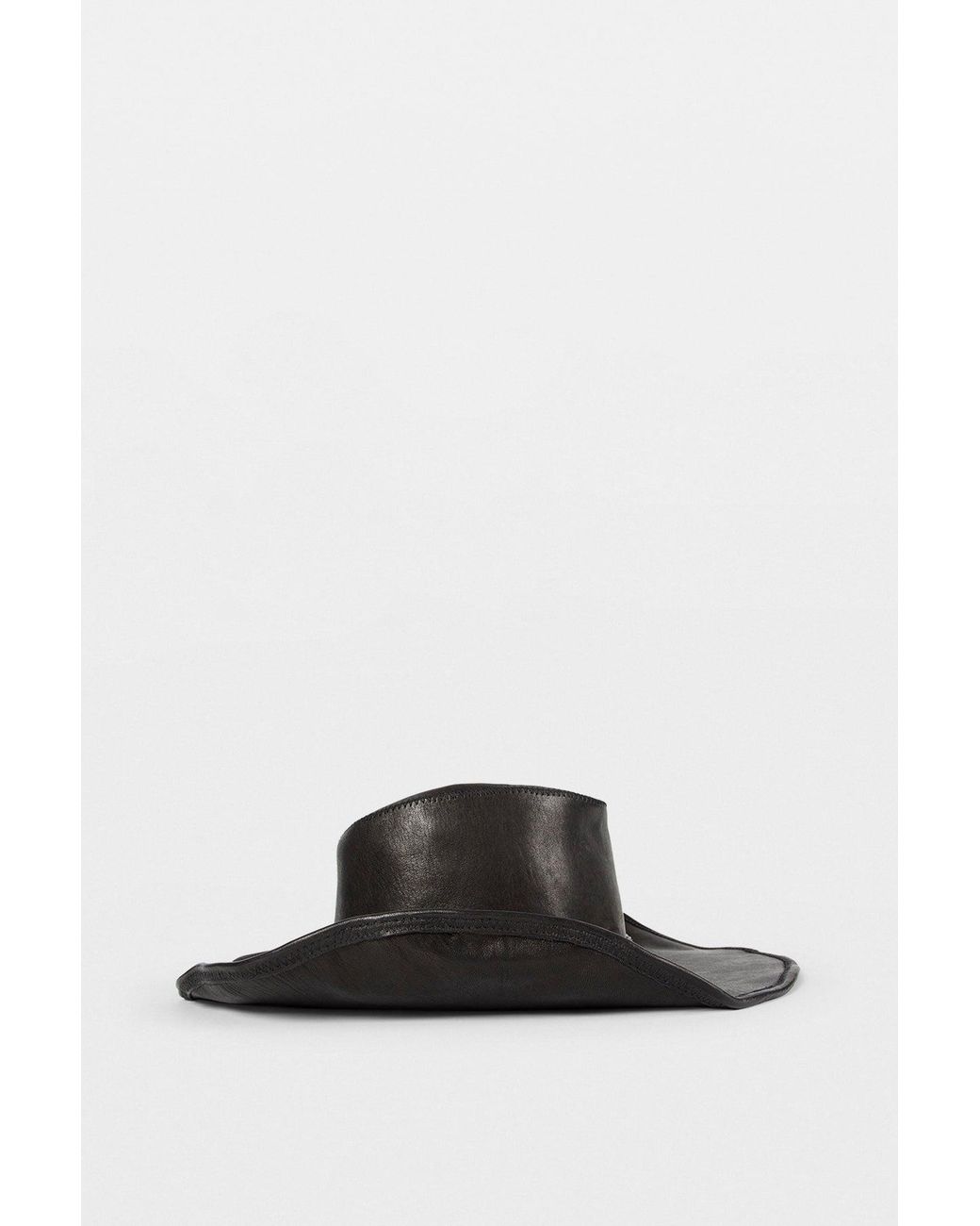 Ann Demeulemeester White Joleik Leather Hat