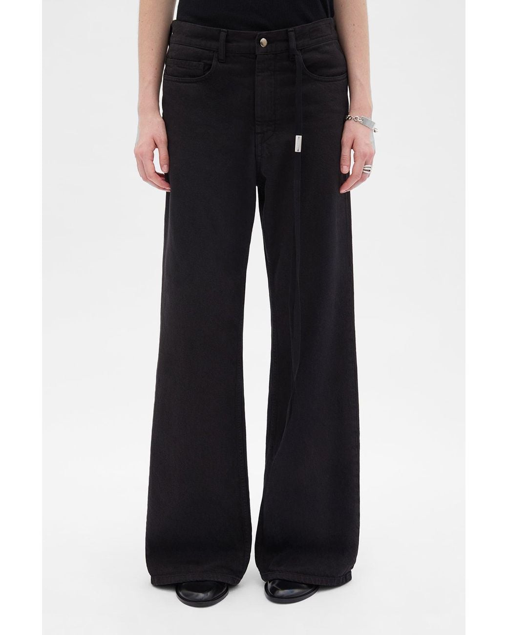 Ann Demeulemeester Blue Genoveva 5 Pockets Relaxed Flared Trousers