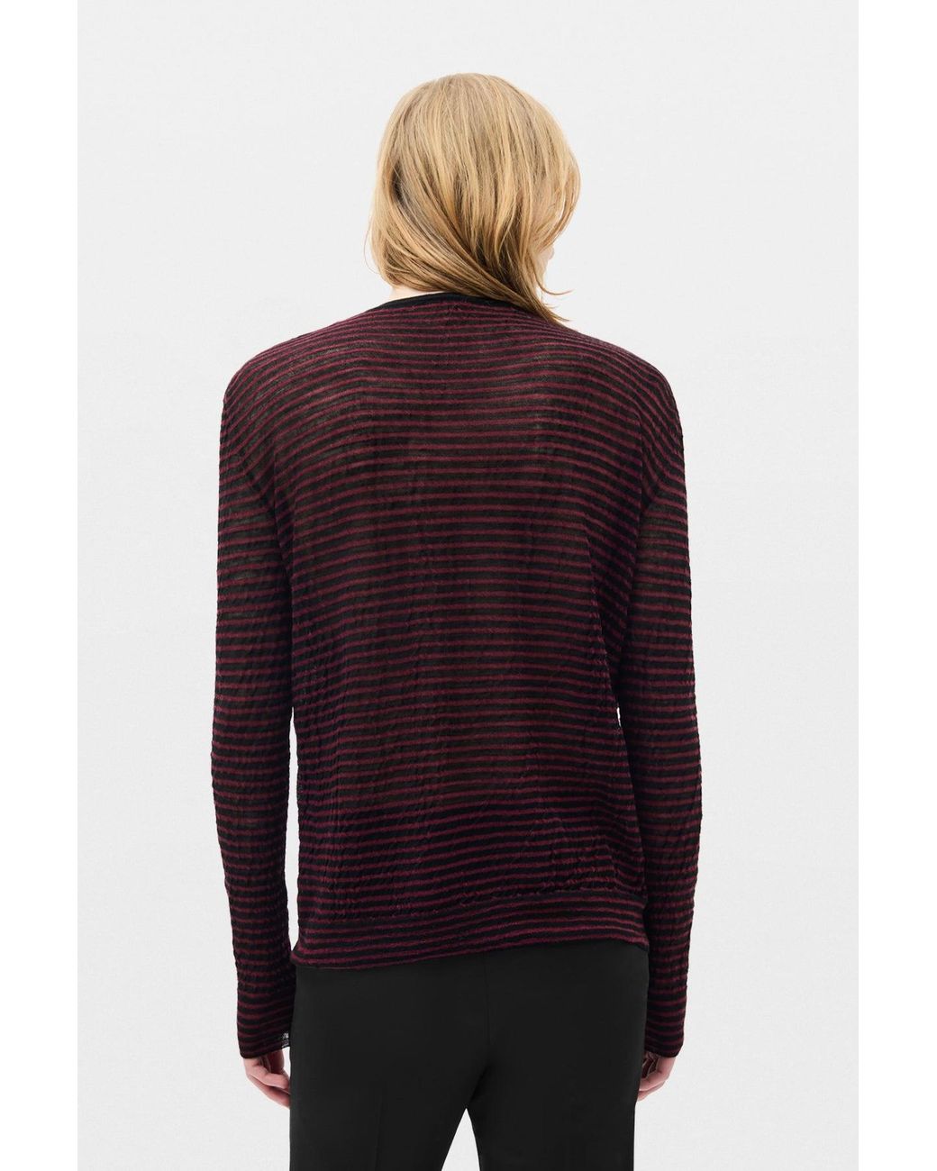 Ann Demeulemeester Purple Racin Crew Neck Light Sweater for men