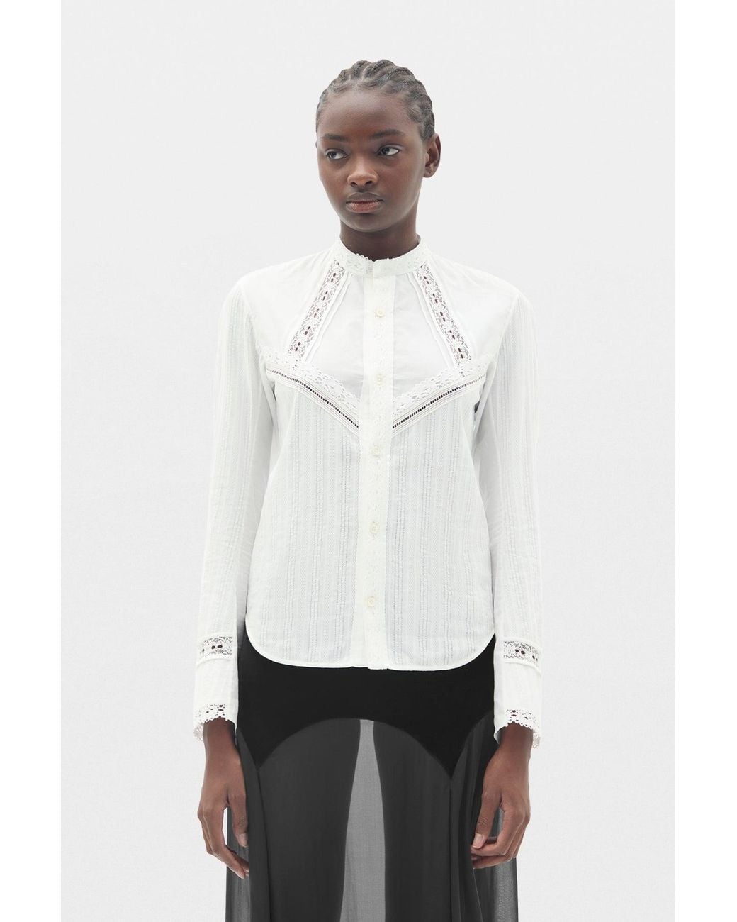 Ann Demeulemeester Multicolor Storma Slim Fit Shirt With Lace