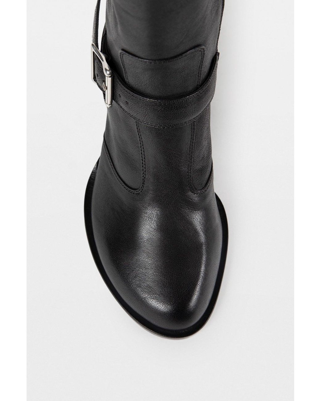 Ann Demeulemeester Black Klarissa Heeled Ankle Boots With Belt