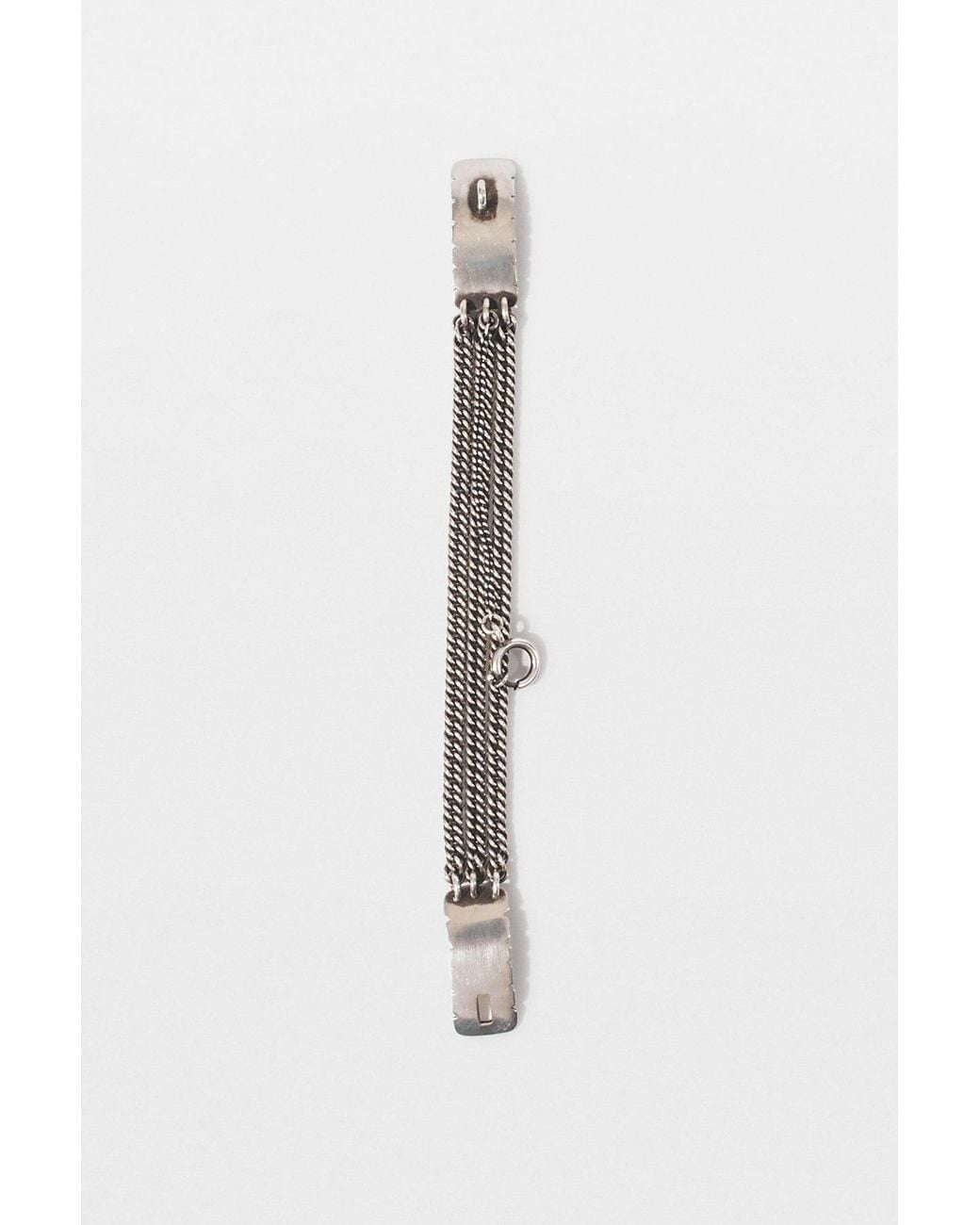 Ann Demeulemeester White Constance Bracelet Chains Small Locking