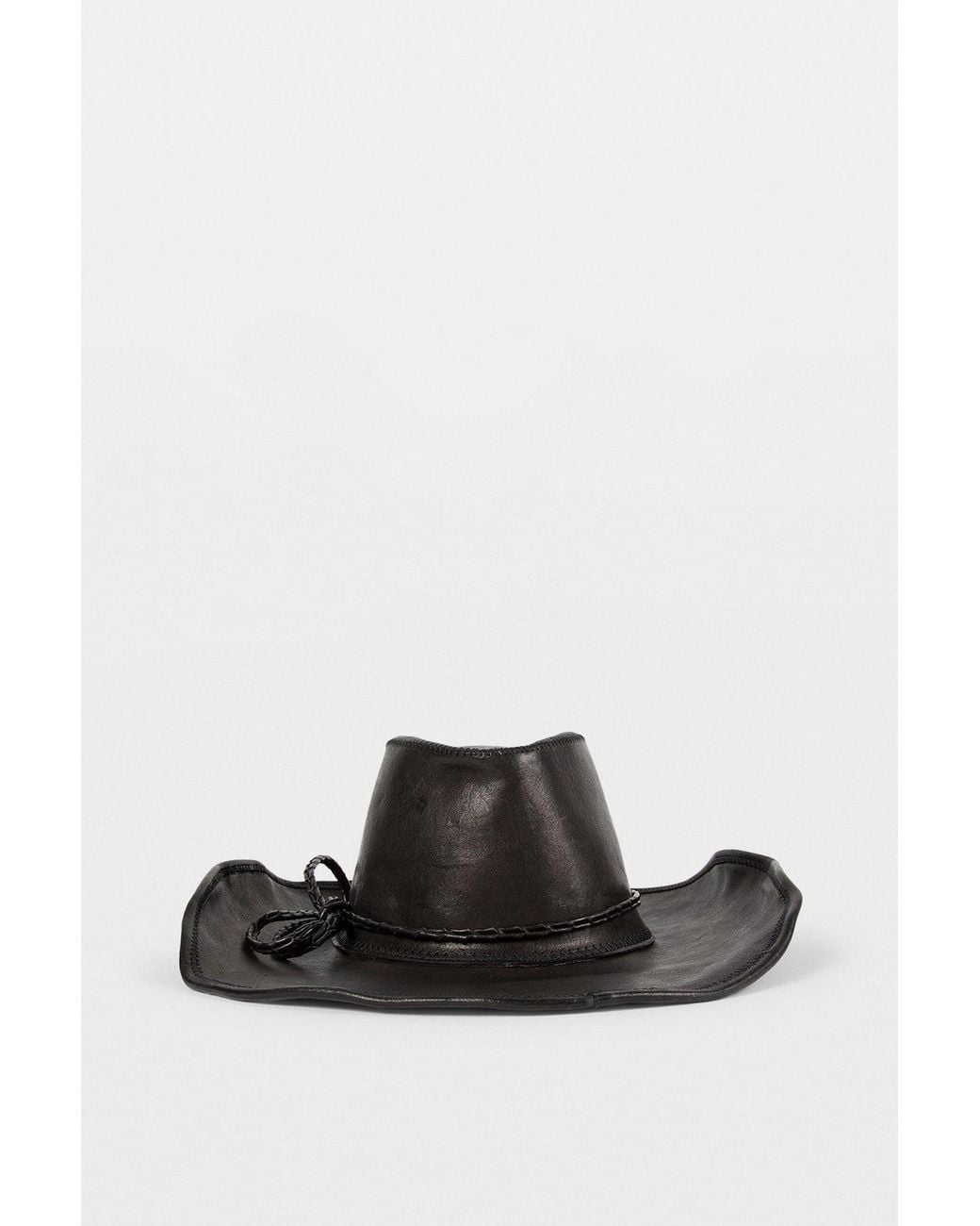 Ann Demeulemeester White Joleik Leather Hat