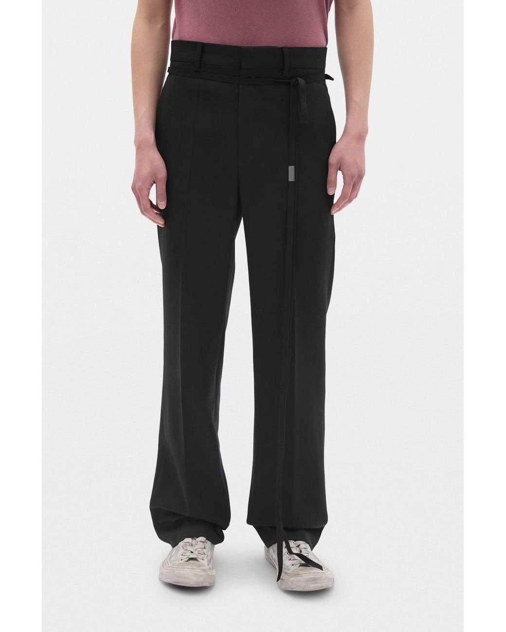 Ann Demeulemeester Multicolor Rubert Classic Trousers With Ribbon Belt for men
