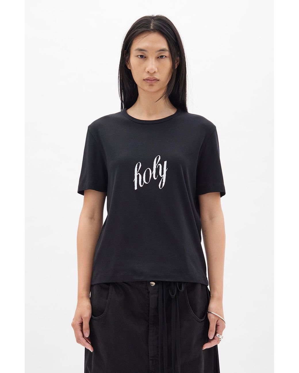 Ann Demeulemeester Black Fanie Standard Fit T-Shirt