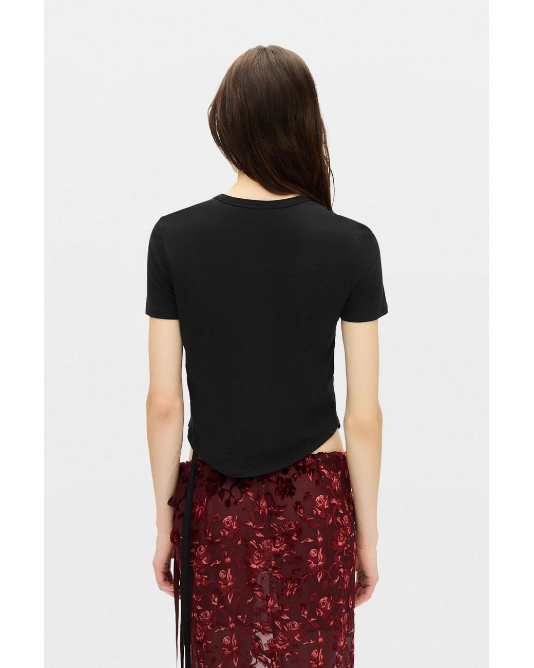 Ann Demeulemeester Black Floor Micro T-Shirt