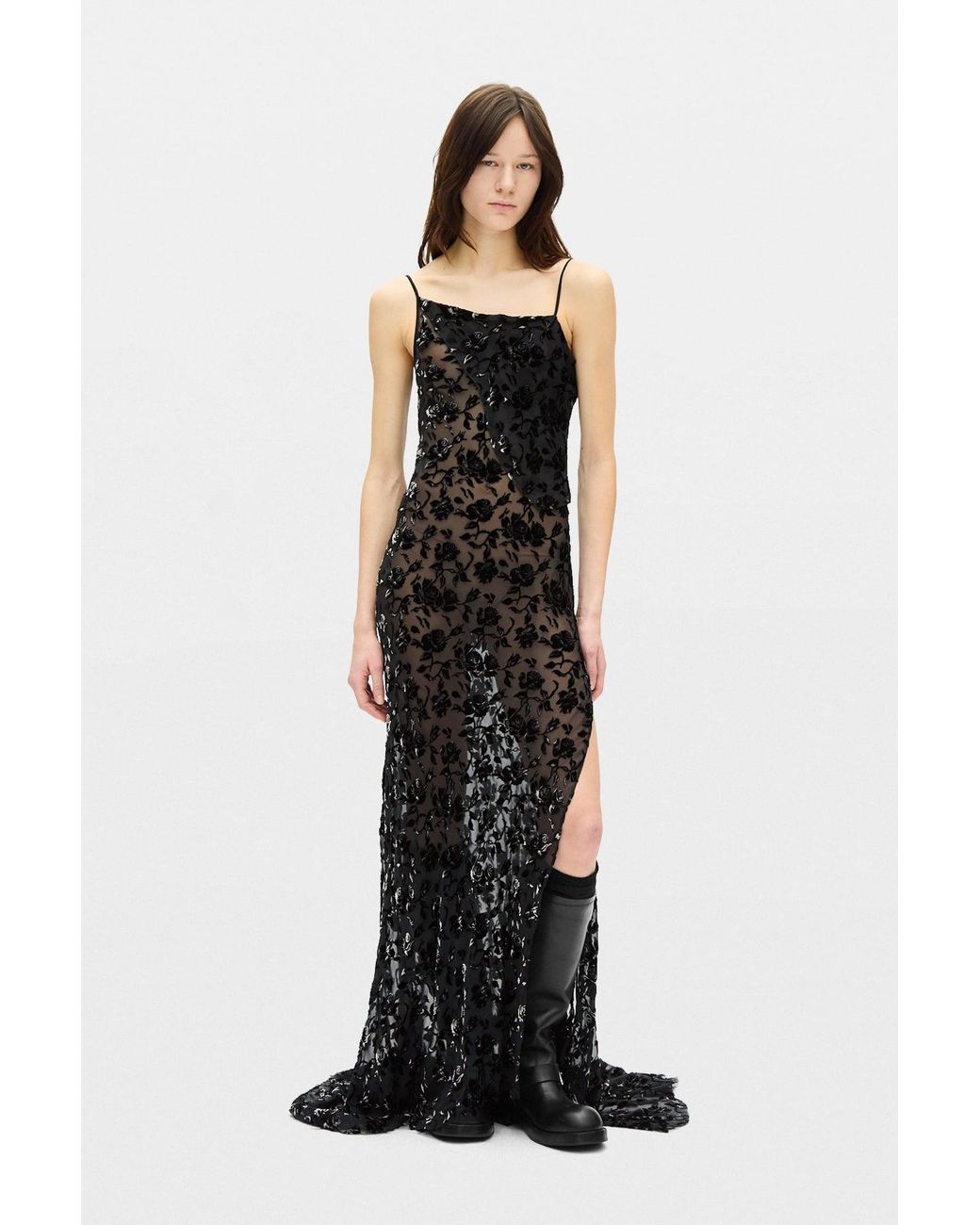 Ann Demeulemeester Black The Aaricia Long Bias Slip Dress