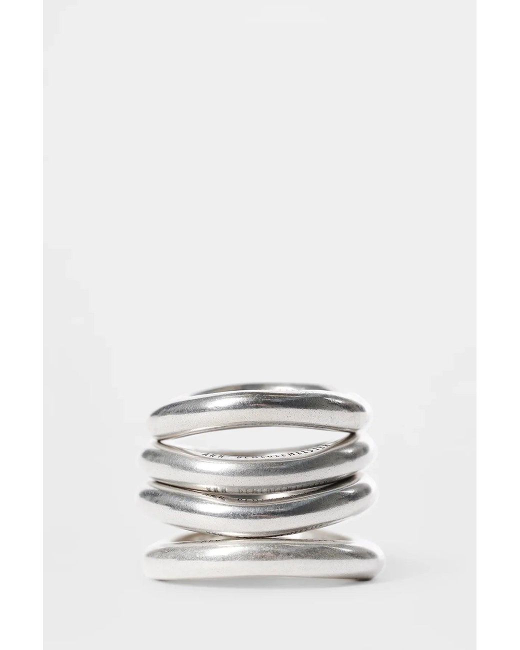 Ann Demeulemeester Black Herta 4 Piece Ring Set