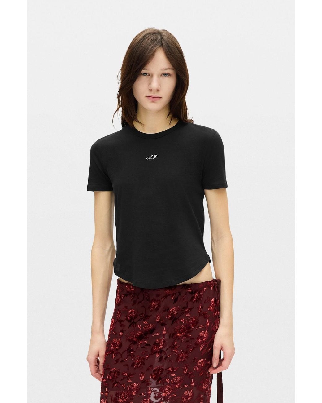 Ann Demeulemeester Black Floor Micro T-Shirt