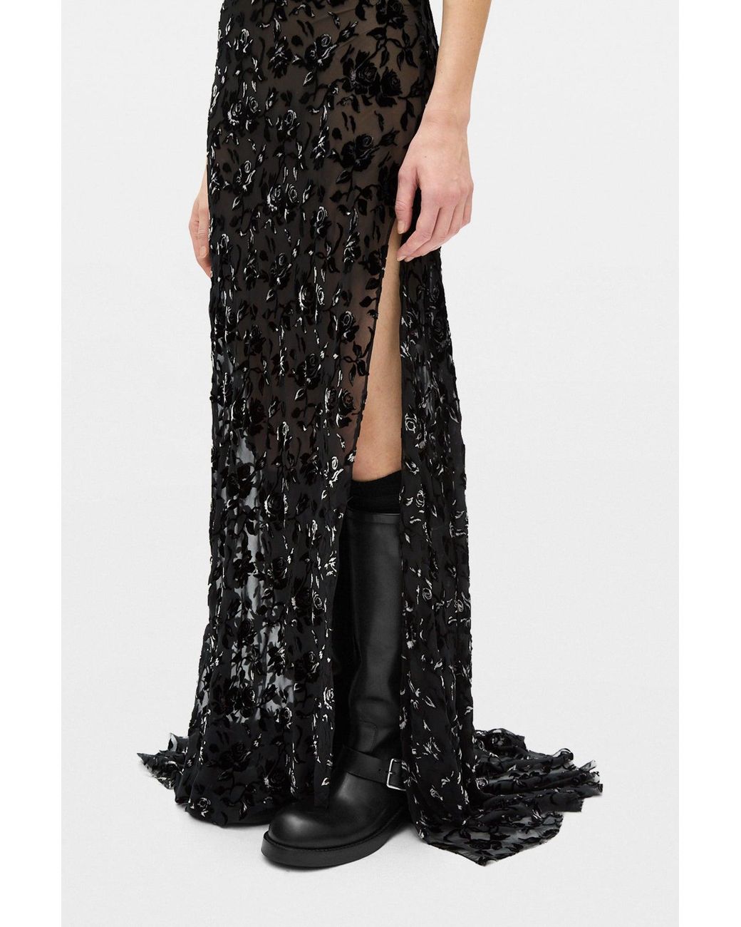 Ann Demeulemeester Black The Aaricia Long Bias Slip Dress