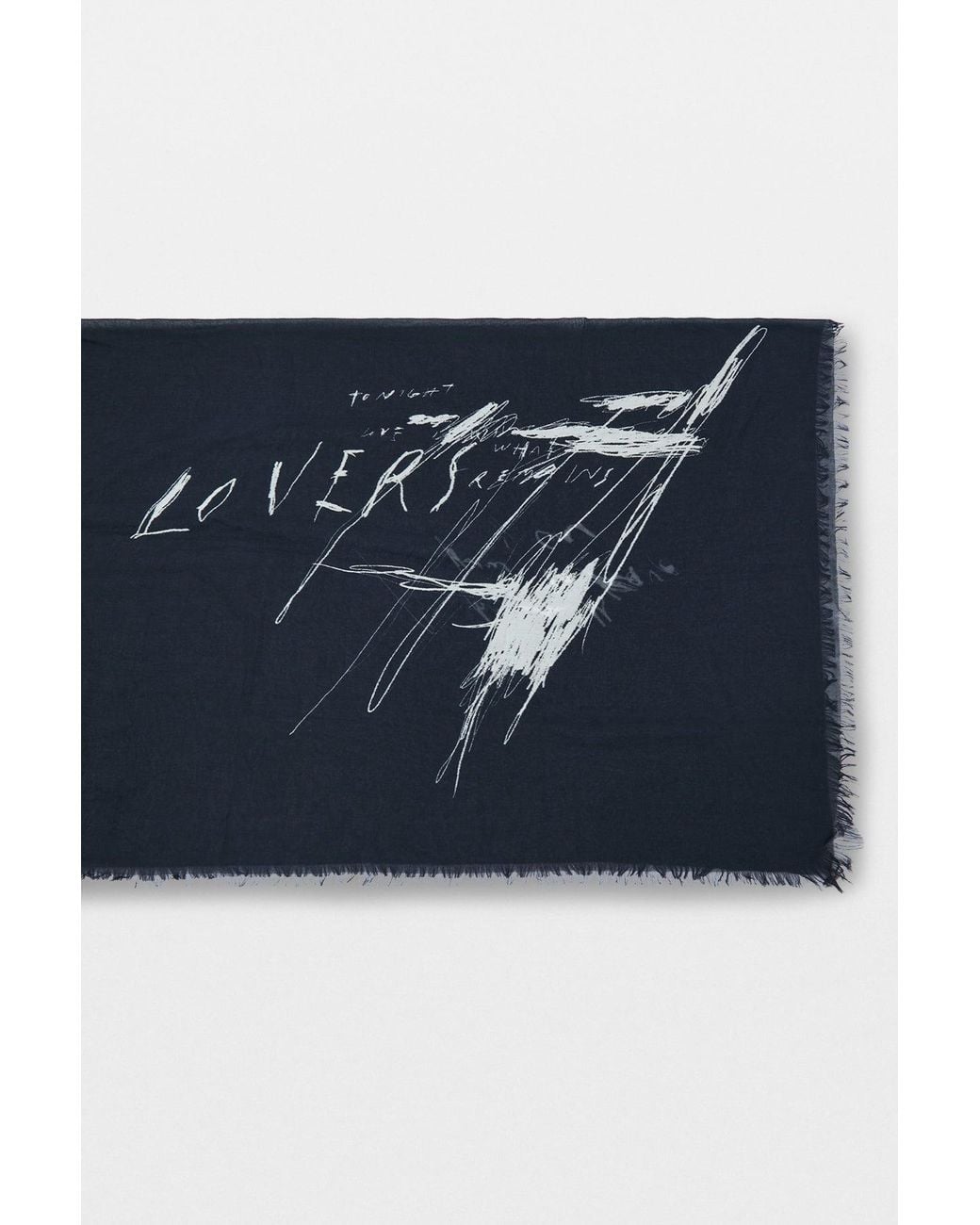 Ann Demeulemeester Blue Vesta Square Scarf